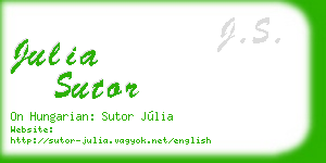 julia sutor business card